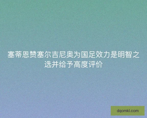 塞蒂恩赞塞尔吉尼奥为国足效力是明智之选并给予高度评价